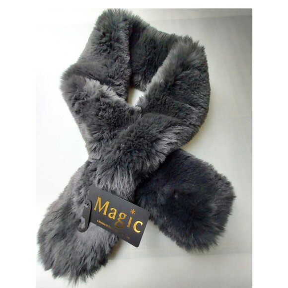 Never Worn faux-suede & faux-fur gloves and matching adjustable Magic Scarf. - Picture 3 of 4